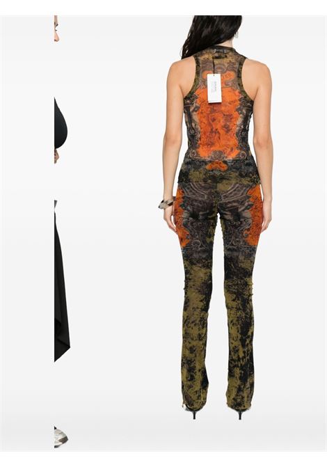 tank top mesh printed médaillon donna multicolor JEAN PAUL GAULTIER | 25/03-W-TO304-M006P004115